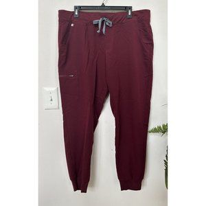 FIGS Original Burgundy Zamora Joggers Jogger Scrubs Scrub Pants Size 2XL